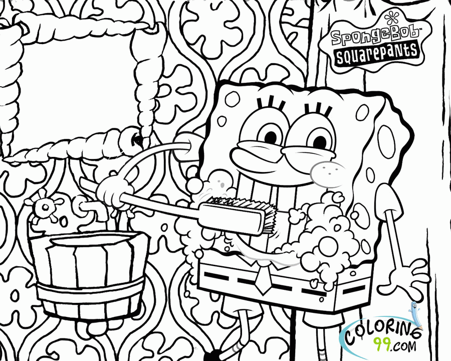 Plansa de colorat cu Spongebob 114 18